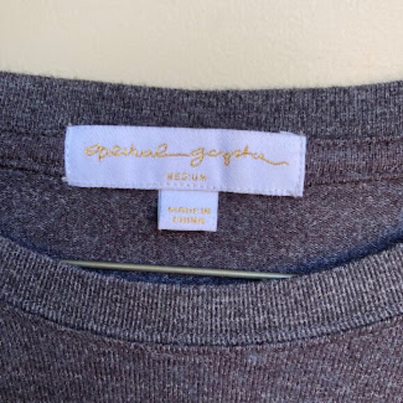 SPIRITUAL GANGSTER | Love Savasana Heather Grey Pullover Graphic Sweatshirt M - Picture 10 of 12